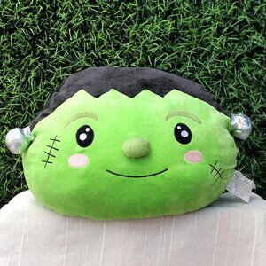 Swishmallow Frankenstein Halloween Pillow 18" EUC Plush Halloween Pillow